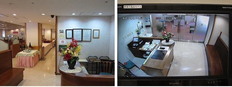 国民宿舎に設置された防犯カメラ　レストランの映像